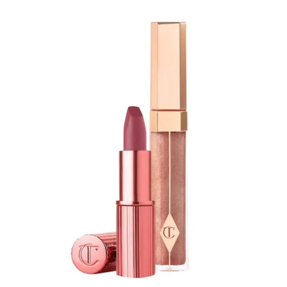 NIB ✅ Charlotte Tilbury  90's PINK - Rose Gloss & Rose Lipstick Duo